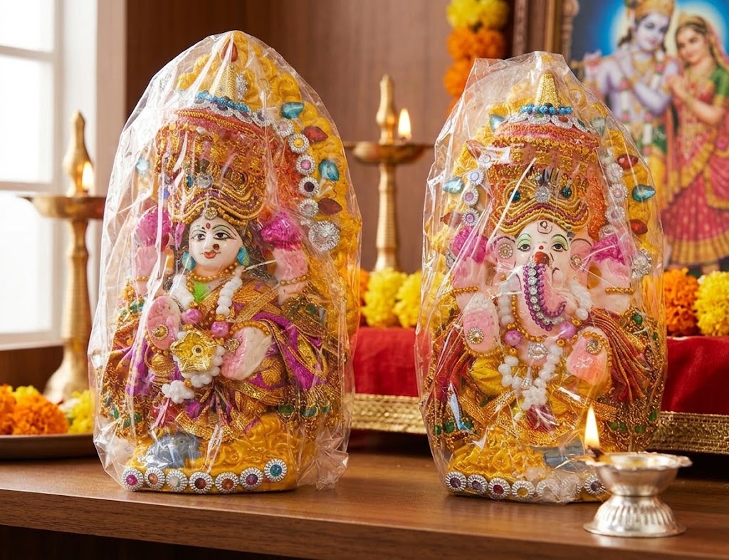 Happy Diwali Ganesh Laxmi Pair Decoration