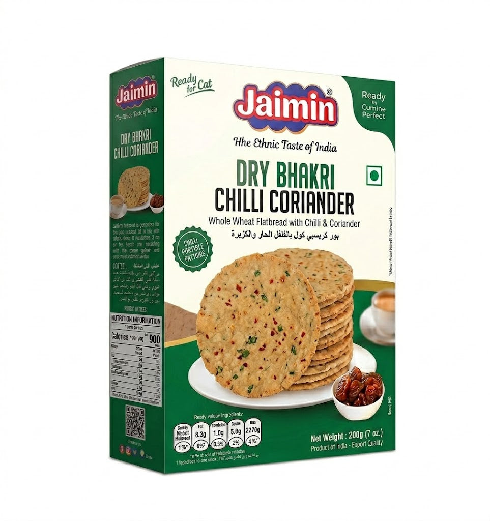 Jaimin Dry Coriander Chilli Bhakri 200g