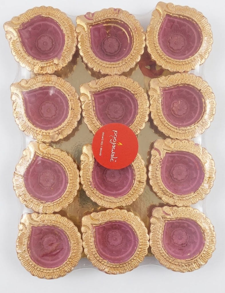 Designer Diya Pink (Pack of 12)