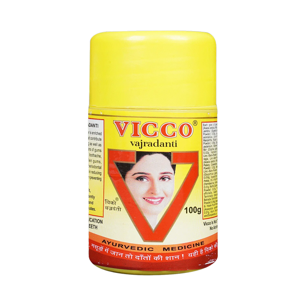 Ayurvedic toothpaste powder Vajradanti, VICCO-100g