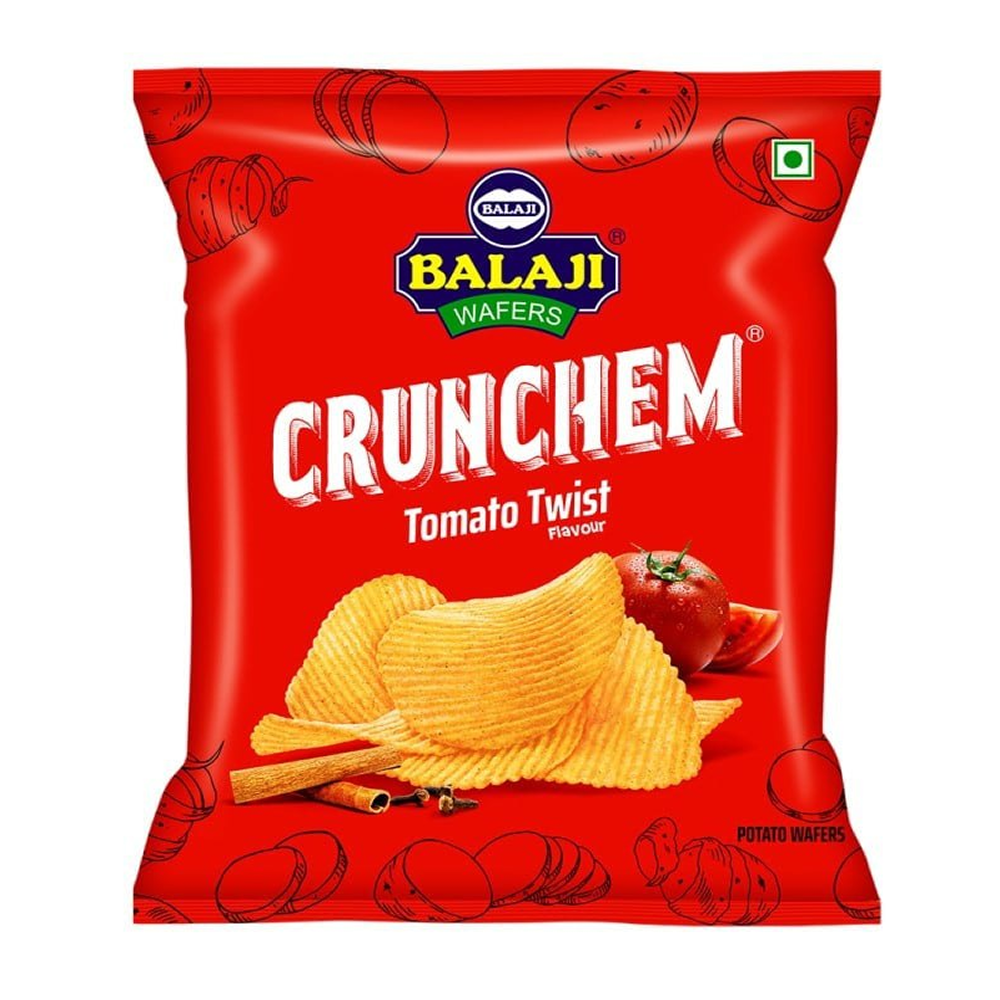 Balaji Crunchem Tomato Twist Chips 135g