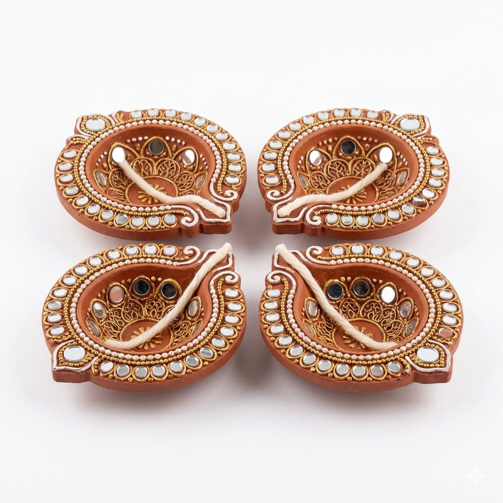 Designer Diya (Pack of 4)