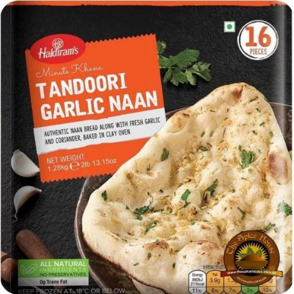 Haldiram Tandoori Naan Garlic 16 pcs - 1.28 kg