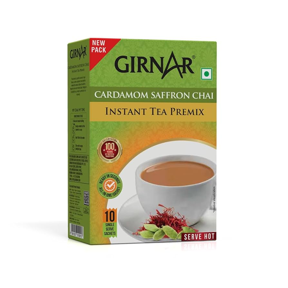 Girnar Instant Tea Premix Cardamom Saffron Chai 140g
