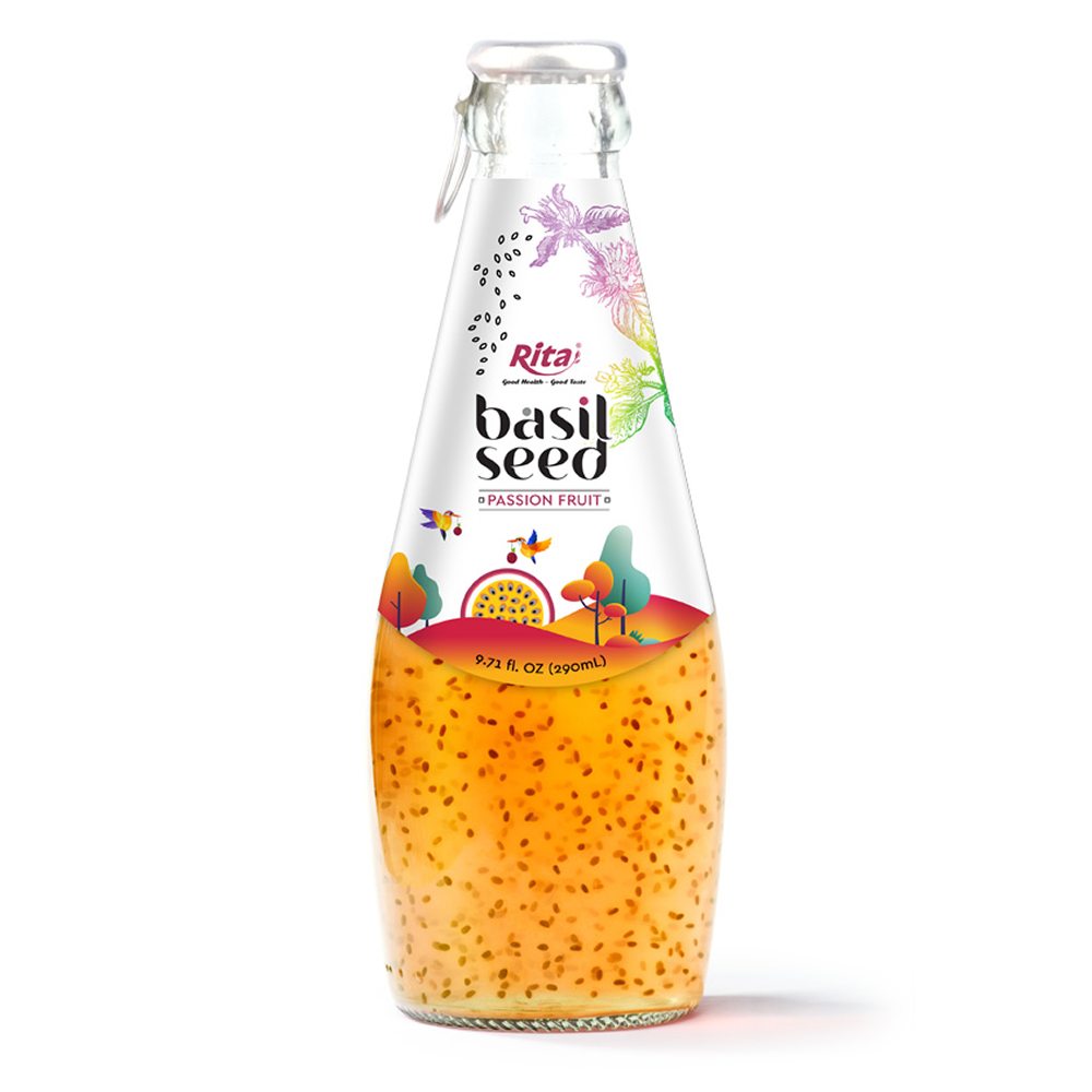 Jivaa Basil Seed Drink Passion Fruit 290ml