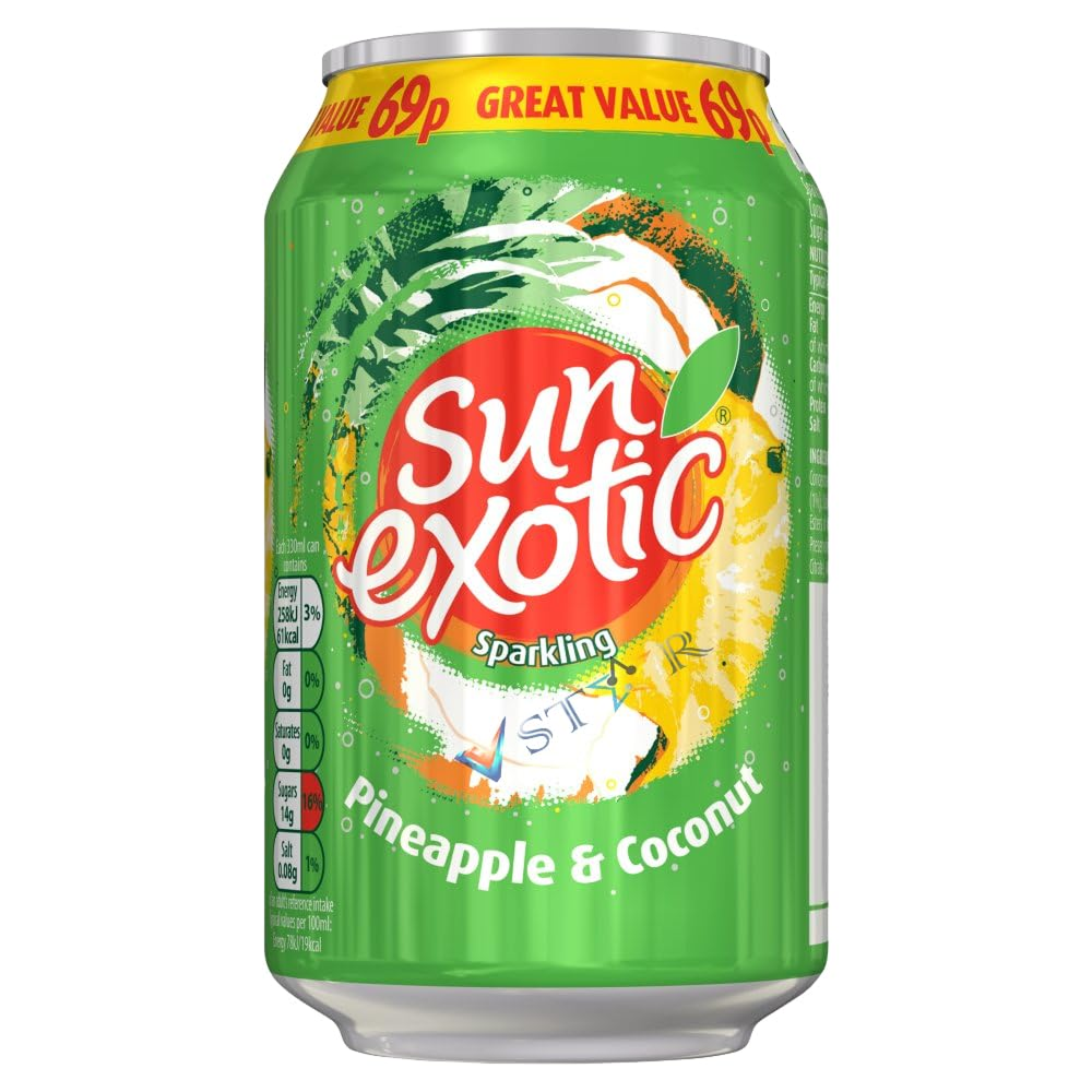 Sunexotic Sparkling Pineapple & Coconut Juice 330ml