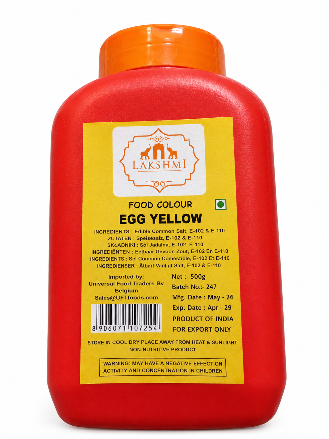 Lakshmi Egg yellow food colour 500g