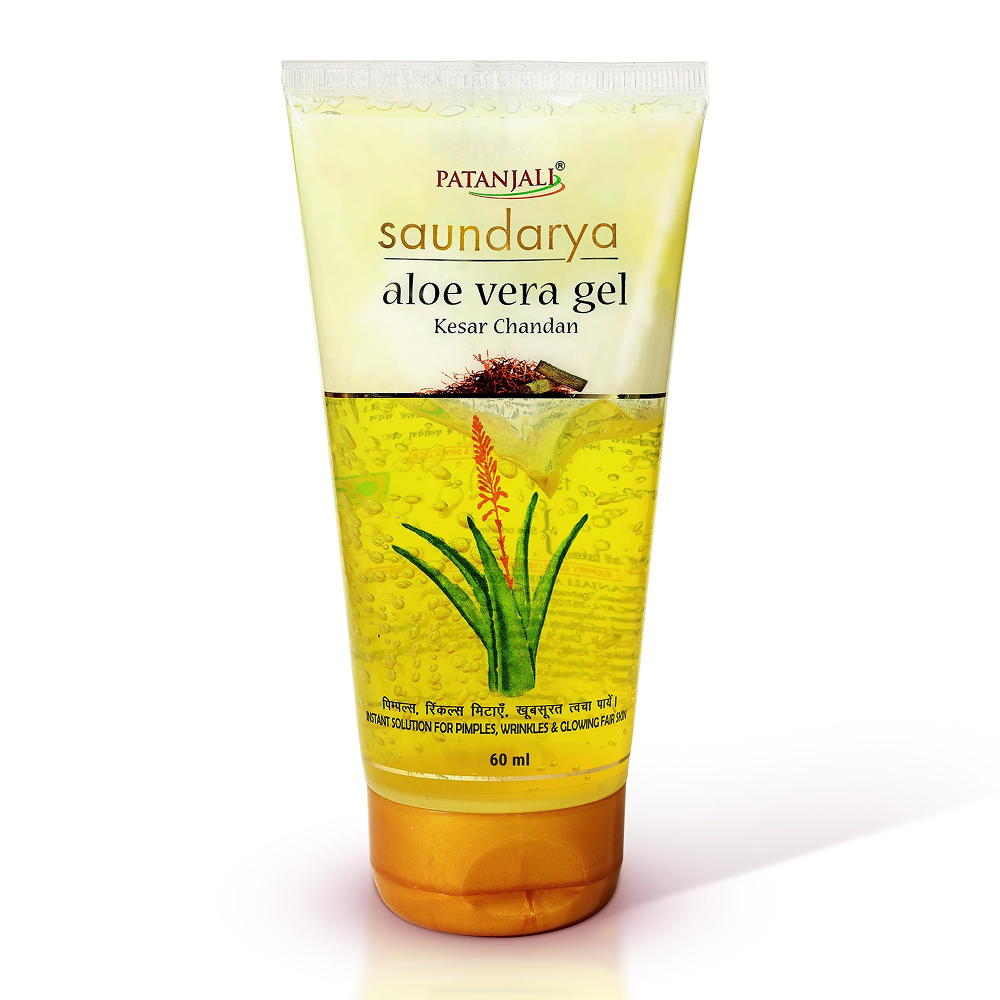patanjali saundarya aloe vera gel kesar chandan 60 ml