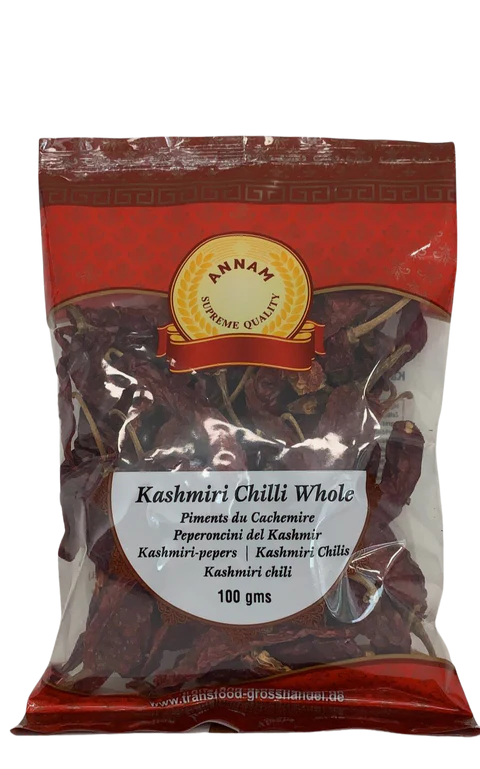 Annam Kashmiri Whole Dried Red Chillies 100gm