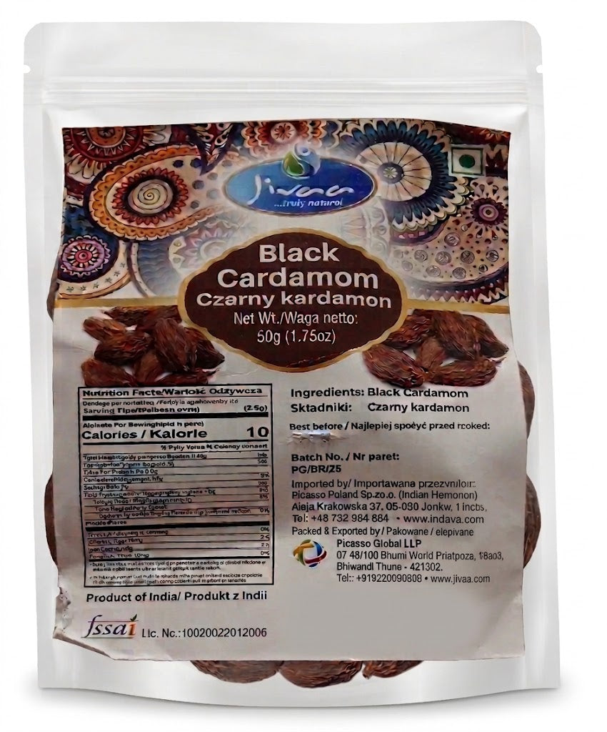 Jivaa Black Cardamon 50g