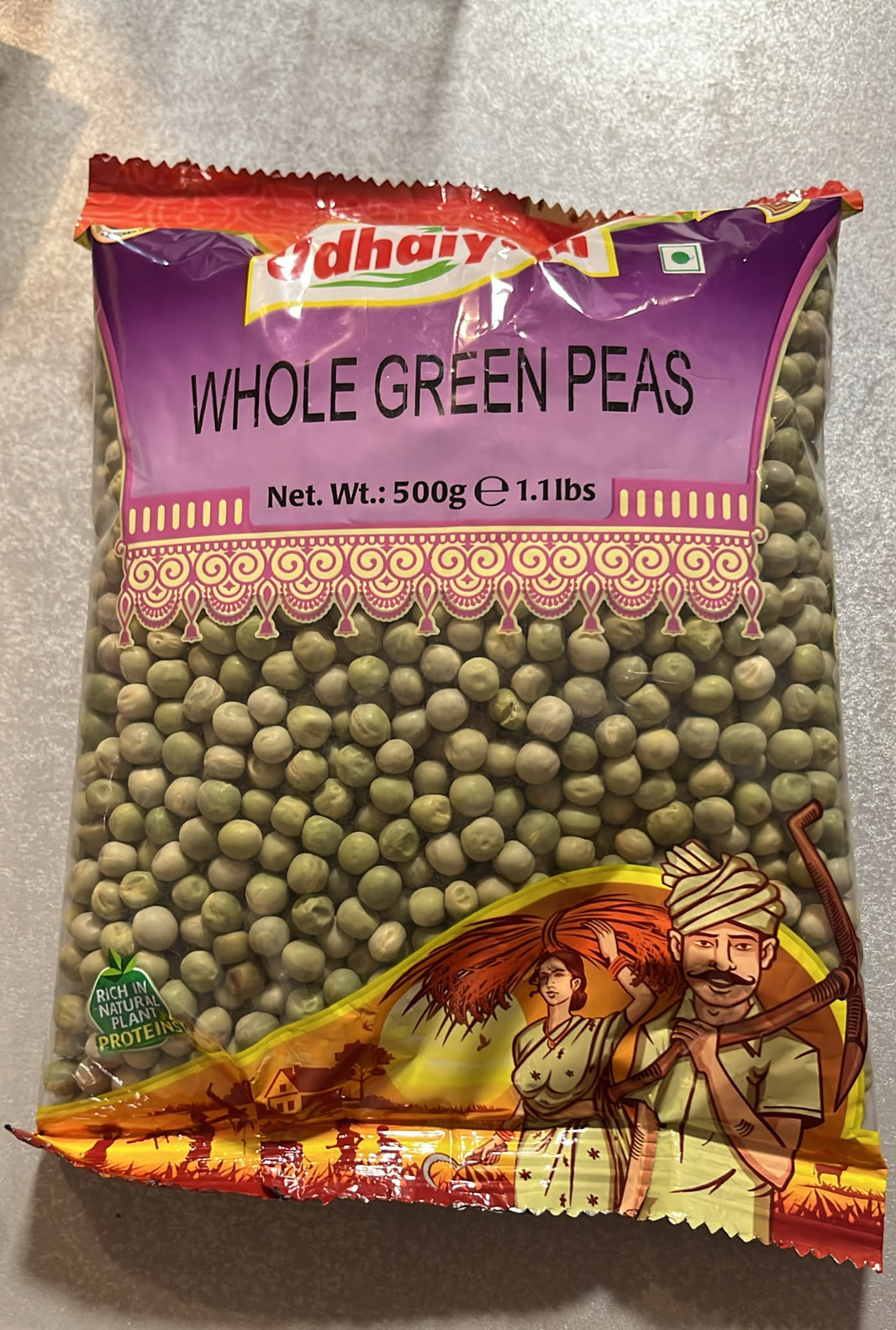 Udhaiyam whole green peas 500g