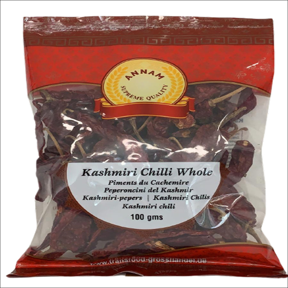 Annam Kashmiri Whole Dried Red Chillies 100gm