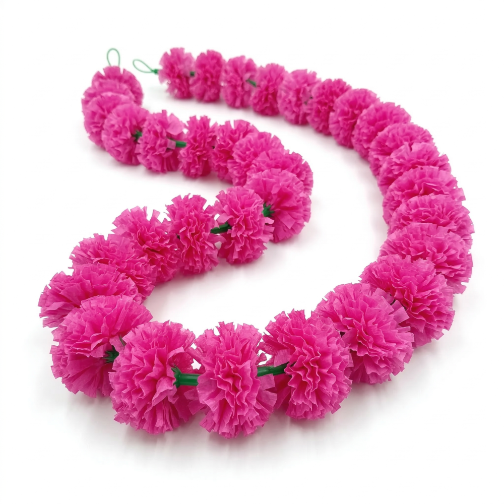 Artificial Pink Genda Phool Ladi 1Pc