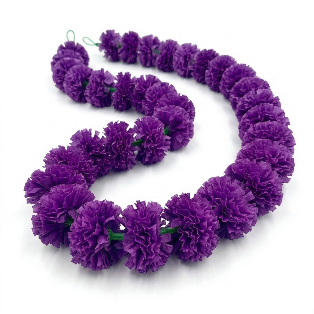 Artificial Purple Genda Phool Ladi 1pc