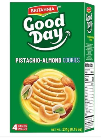 Good day pistachio almond cookies 231gm