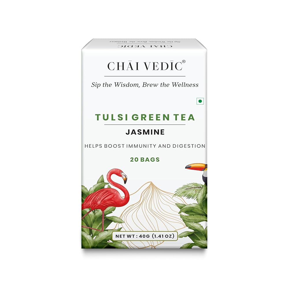 Chai Vedic Tulsi Green Tea Jasmine 40g