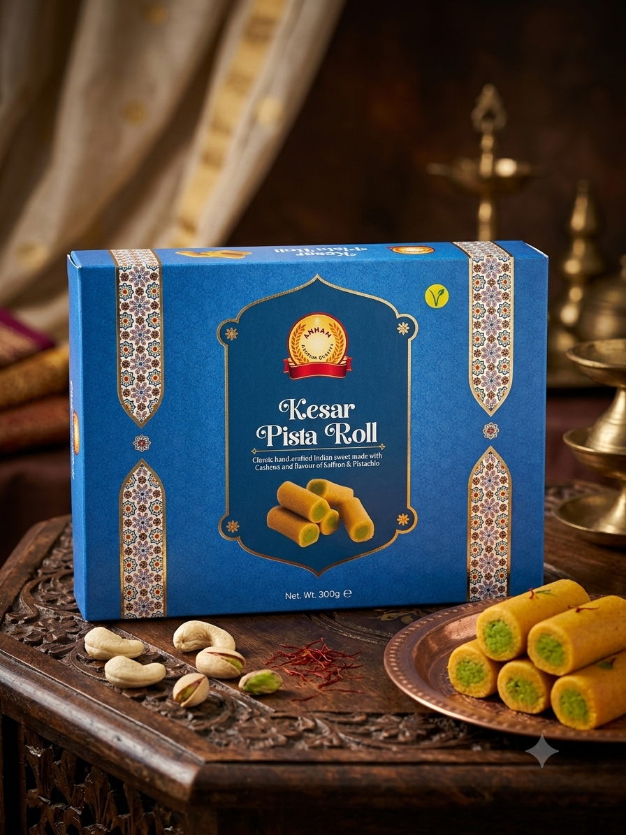Annam Kesar Pista Roll 300g