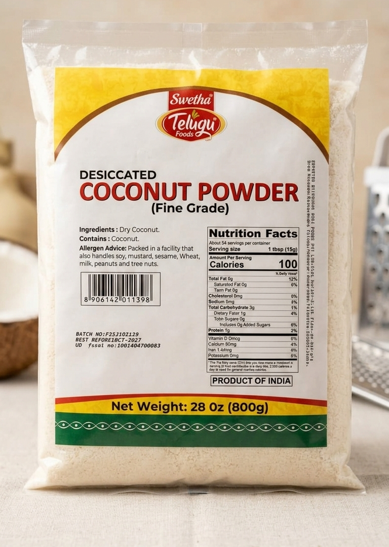Telugu Foods Desiccated Coconut Powder 800g