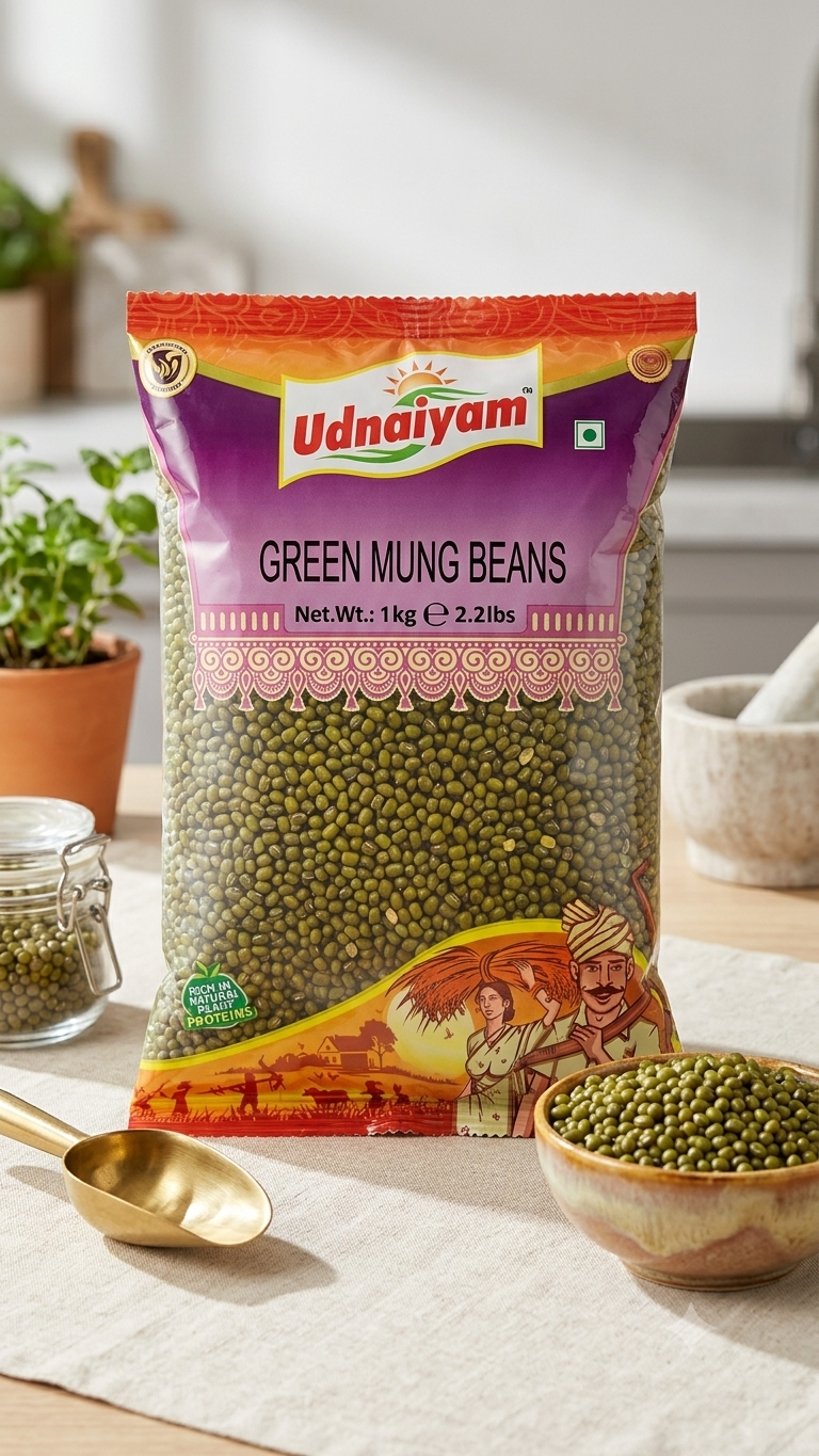 Udhaiyam Zaļās munga pupiņas 1kg