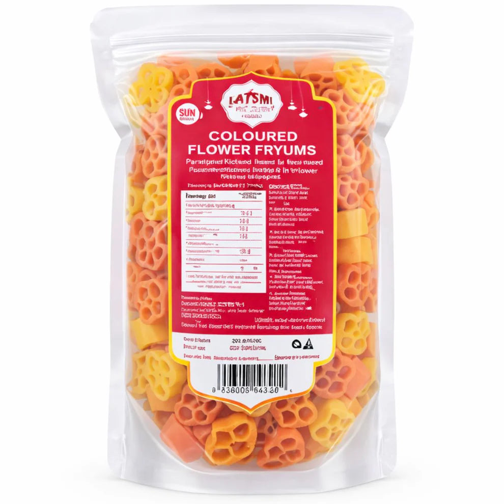 Lakshmi Coloured Flower Fryums 200g