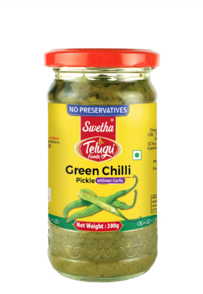 Telugu Food Green Chilli Pickle 300g