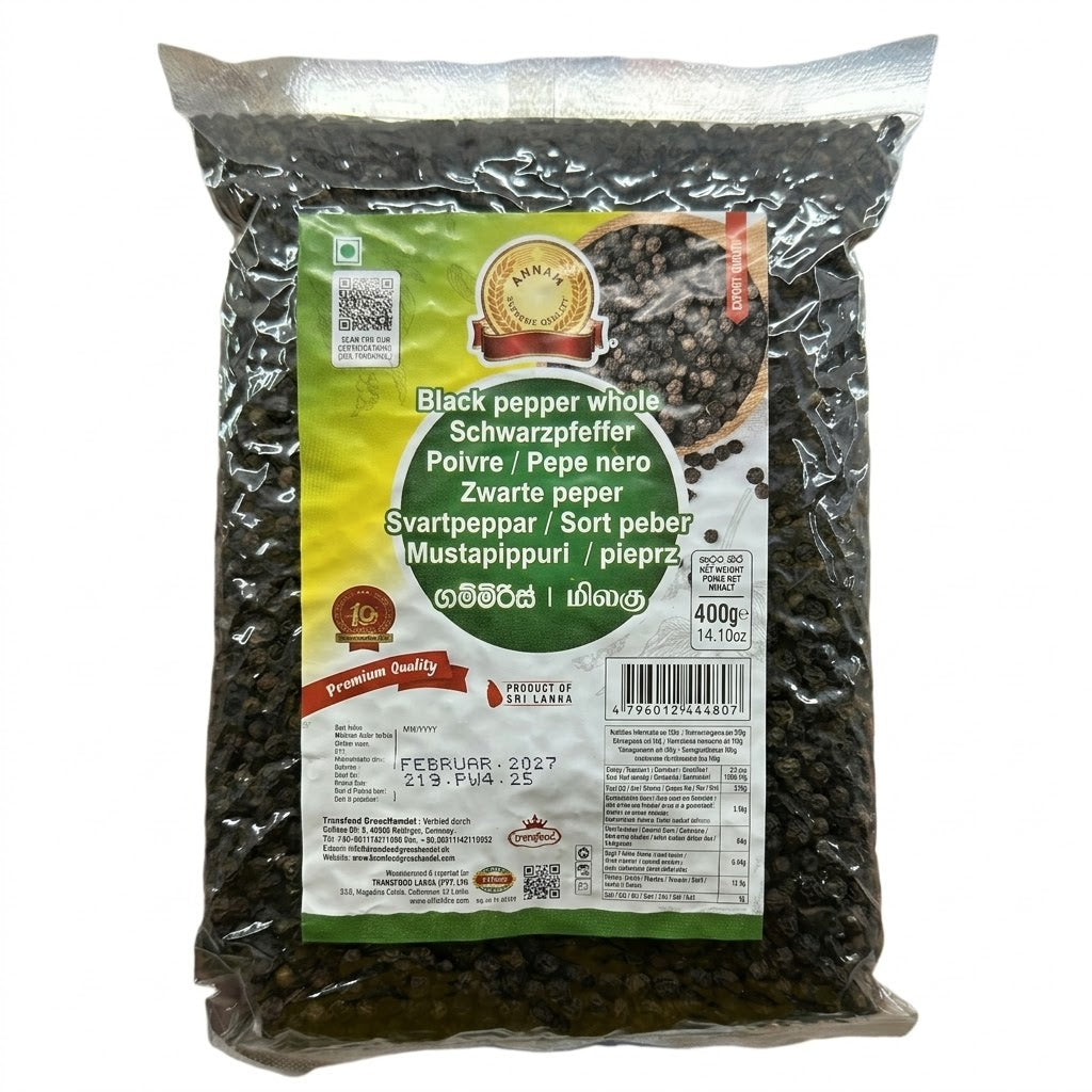 Annam Whole Black Pepper 400g