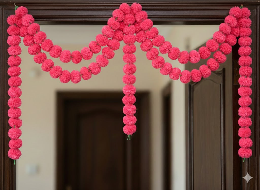 Artificial Pink Genda Phool Ladi 1Pc